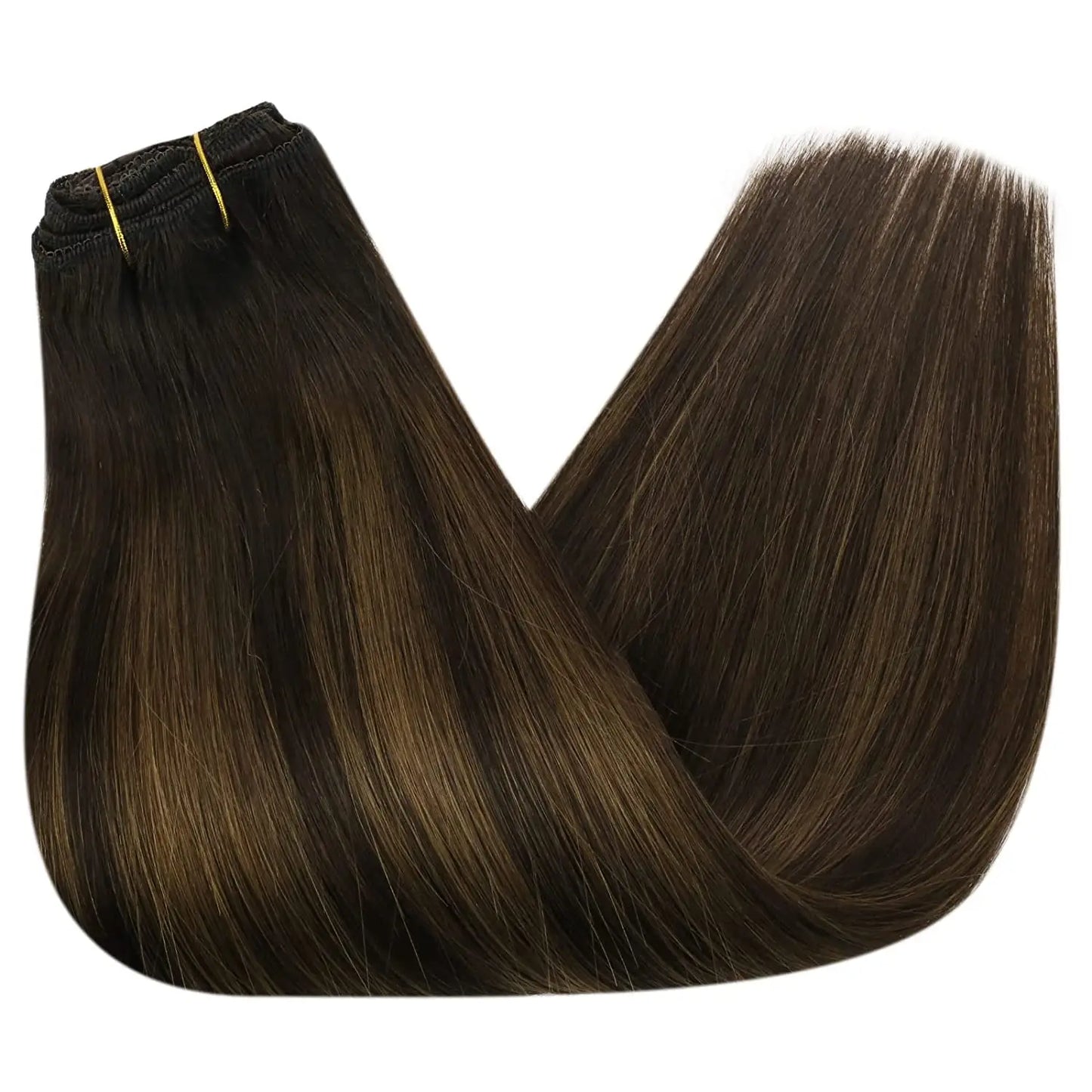 Double Weft Clip In Hair Extensions Brazilian Remy 7Pcs 100g
