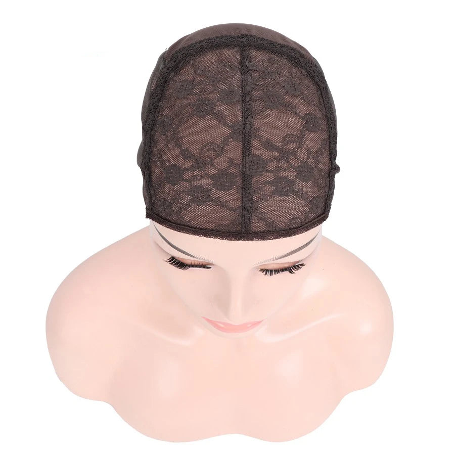 Nunify Best Adjustable Wig Cap For Making Wigs Double Layer Lace Wig Caps Black Dark Brown XL/L/M/S Hairnet Nylon Wig Cap 1pcs
