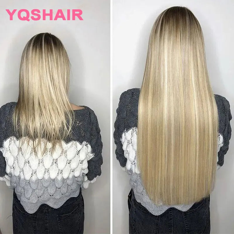 Straight I Tip Hair Extensions Natural Real Human Hair clip-in and tape-in   hair extensions Fusion Extensions Keratin Capsule