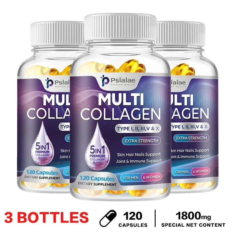 Multi Collagen Complex Capsules – Types I II III V X | Hair Skin Nails