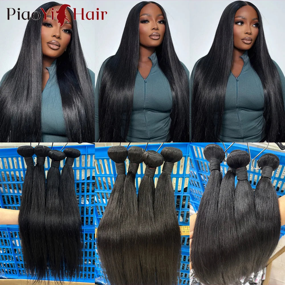 12A Straight Raw Virgin Human Hair Bundles 20–24 Inch