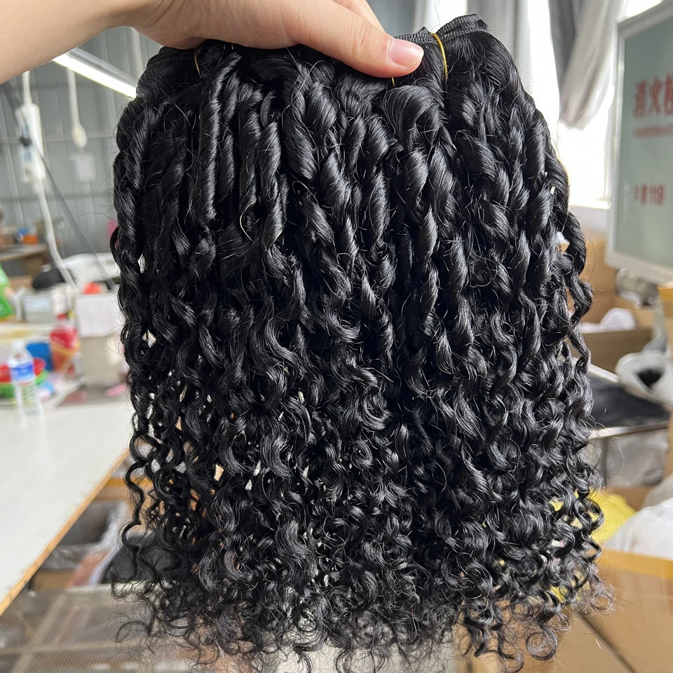 3B 4C Burmese Pixie Curly Hair Bundles Virgin Human Hair Burmese Vietnamese Raw Human Hair Extensions Wholesale For Full Head