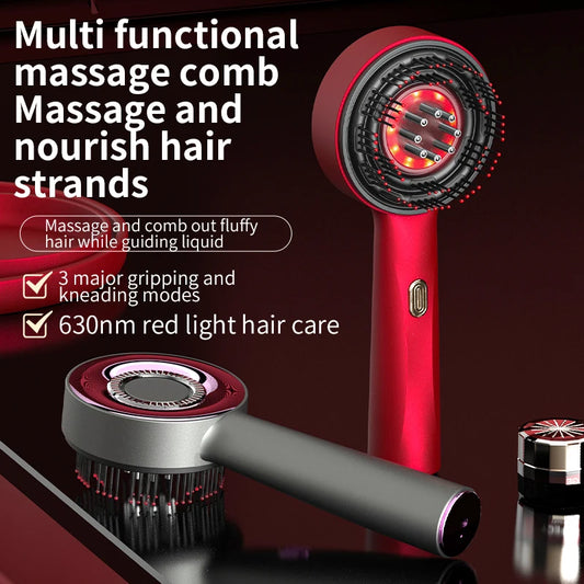 Electric Scalp Massage Comb with Red Light – Hair Growth Brush