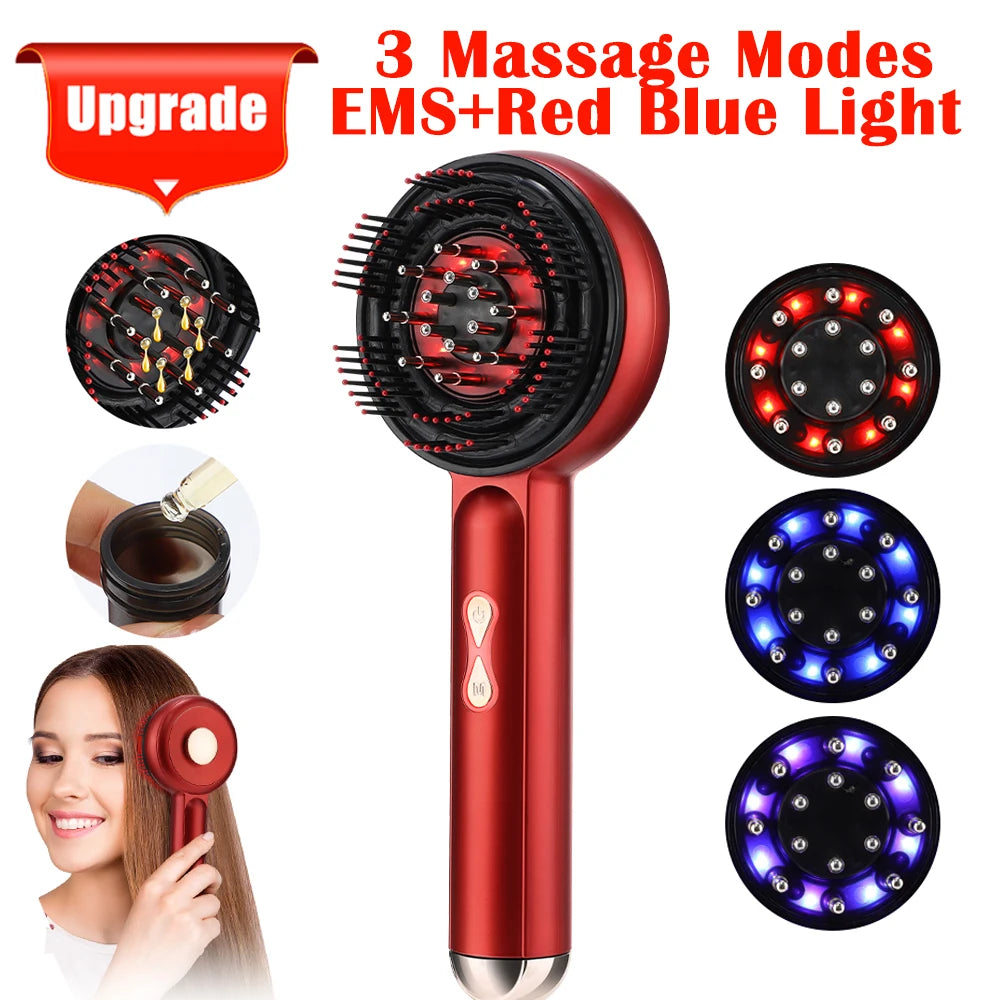 Electric Scalp Massage Comb with Red Light – Hair Growth Brush