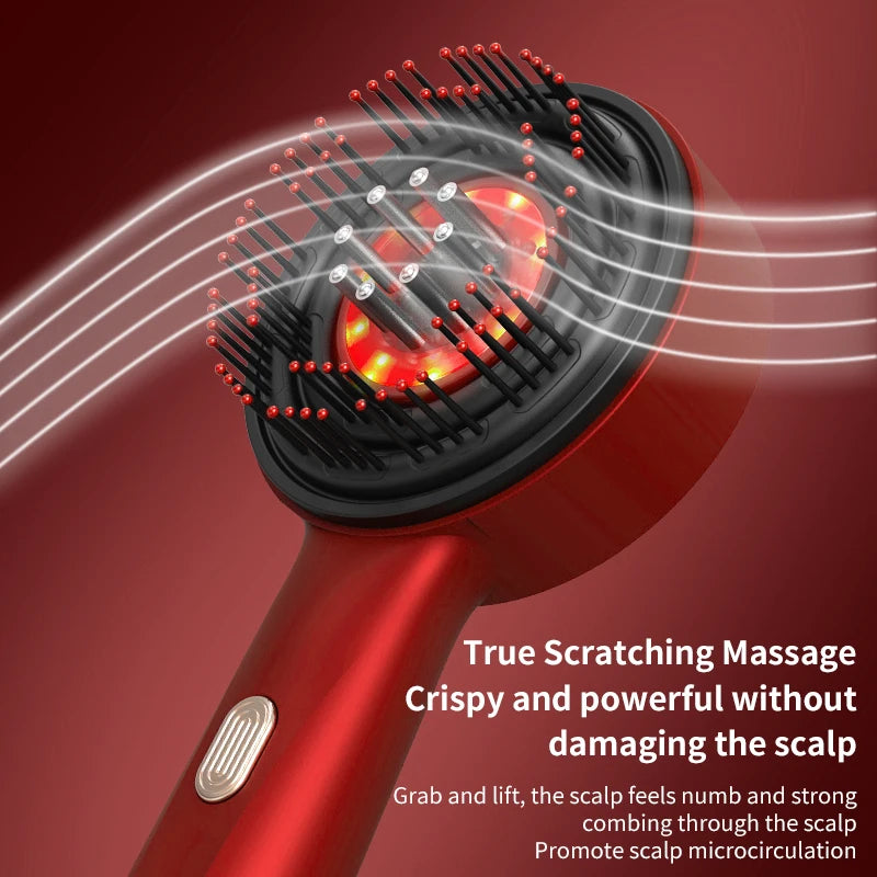 Electric Scalp Massage Comb with Red Light – Hair Growth Brush
