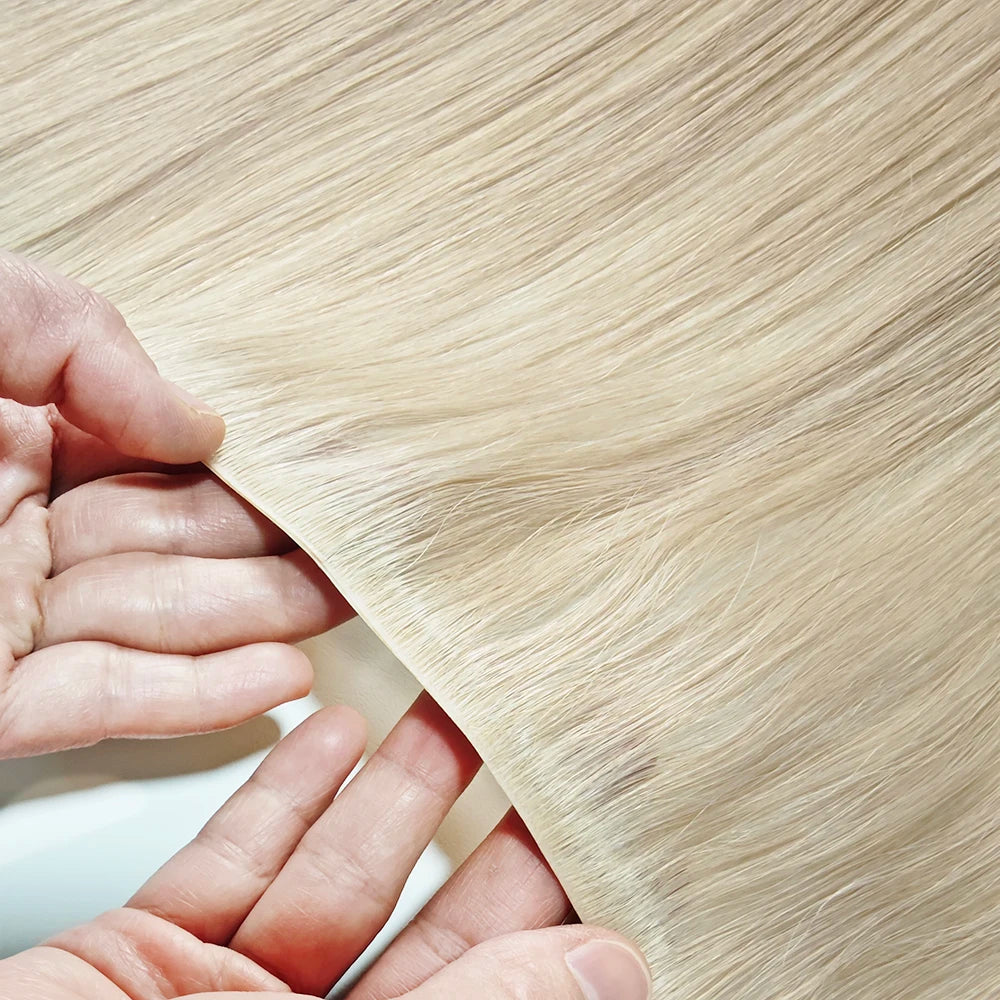 One Piece Invisible Genius Tape In Extensions – Skin Weft Thick Ends Remy
