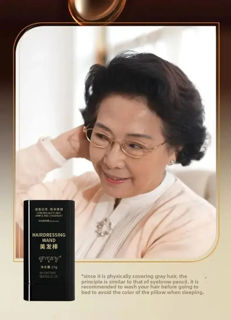 Quick Hair Dye Stick Permanent Coverage Long-Lasting Effect Portable Applicator Brush Design Touch Up the Color at Home