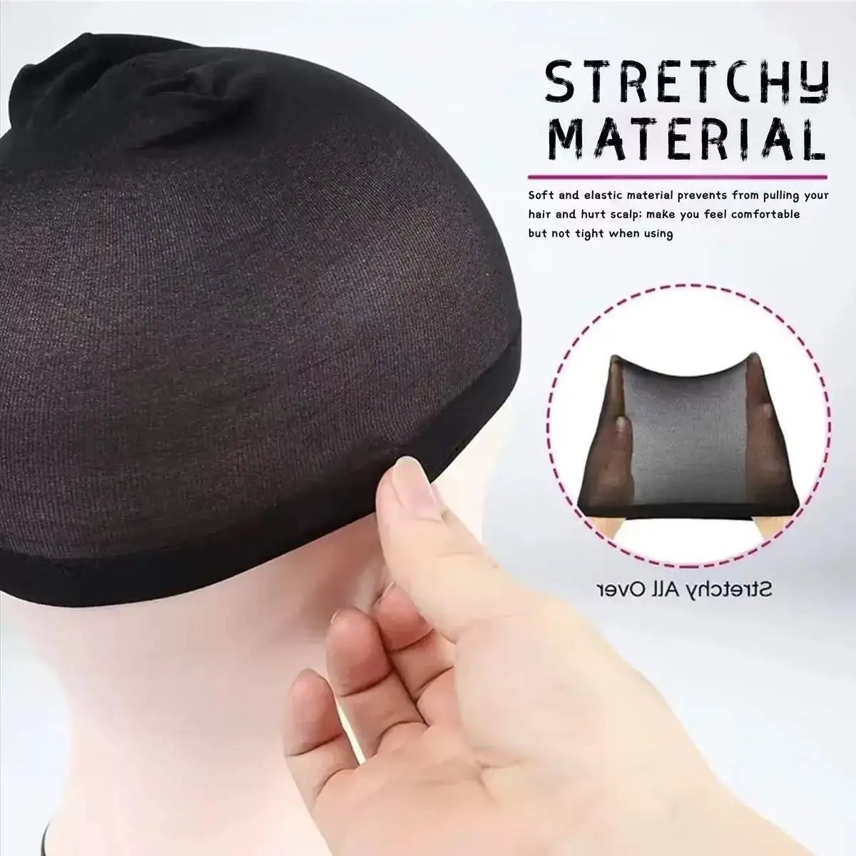 Cheap Hair New Stocking Cap For Wigs Net For Wigs Bald Cap Nylon Stocking Wig Cap Stretchy
