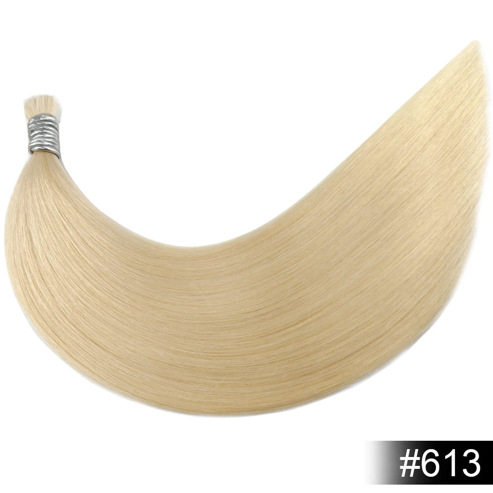 Shinehair Wholesale Straight Human Hair Bulk 100% Real Human Hair Extensions Highlight 16A Natural Black Hair Bundle Blonde 613
