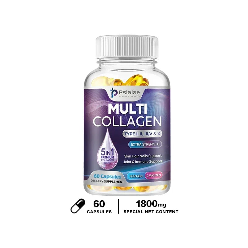 Multi Collagen Complex Capsules – Types I II III V X | Hair Skin Nails