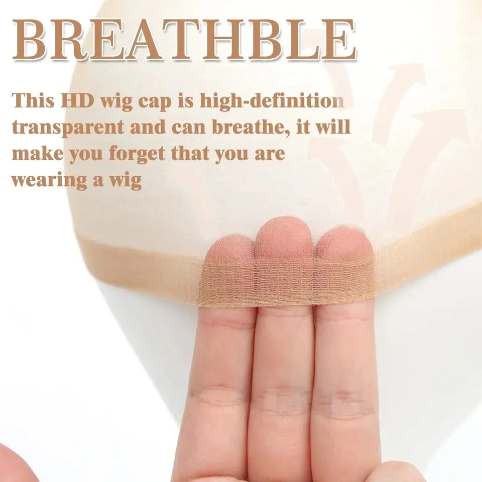 New Stocking Cap For Wigs 2Pcs Cheap Hair Net For Wigs Bald Cap Beige Brown Black Nylon Stocking Wig Cap Stretchy Hair Cap
