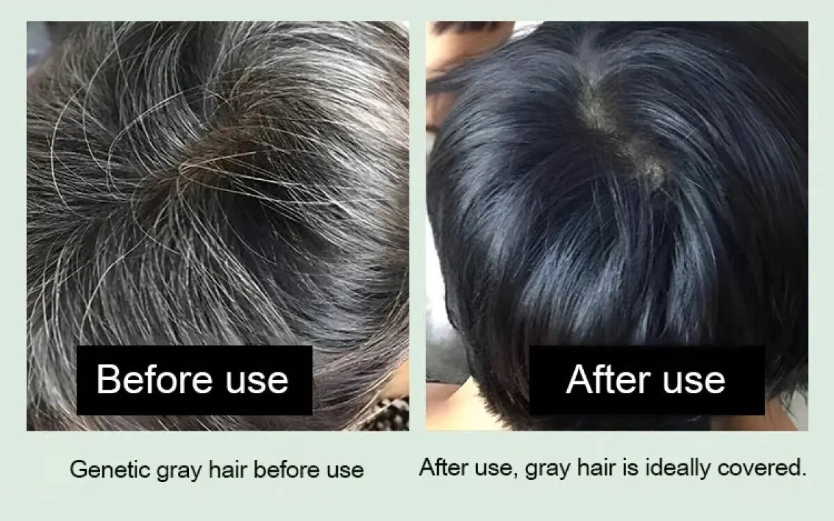 Natural Hair Dye Shampoo Plant Flower Scent Home Single Dose Temporary Hair Dye Long-lasting Color Cover Gray Hair for Women Men