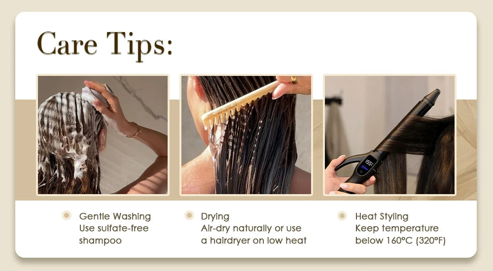 Double Weft Clip In Hair Extensions Brazilian Remy 7Pcs 100g