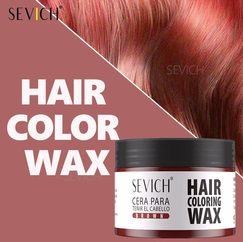 Hairs Dyed Mud Hair Colour Wax Easy To Wash Hair Styling Paste Dye for Eyebrow Beards Coloring Temporary Hair Color Style Cream
