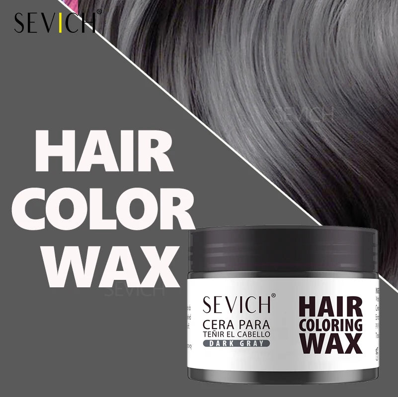 Hairs Dyed Mud Hair Colour Wax Easy To Wash Hair Styling Paste Dye for Eyebrow Beards Coloring Temporary Hair Color Style Cream