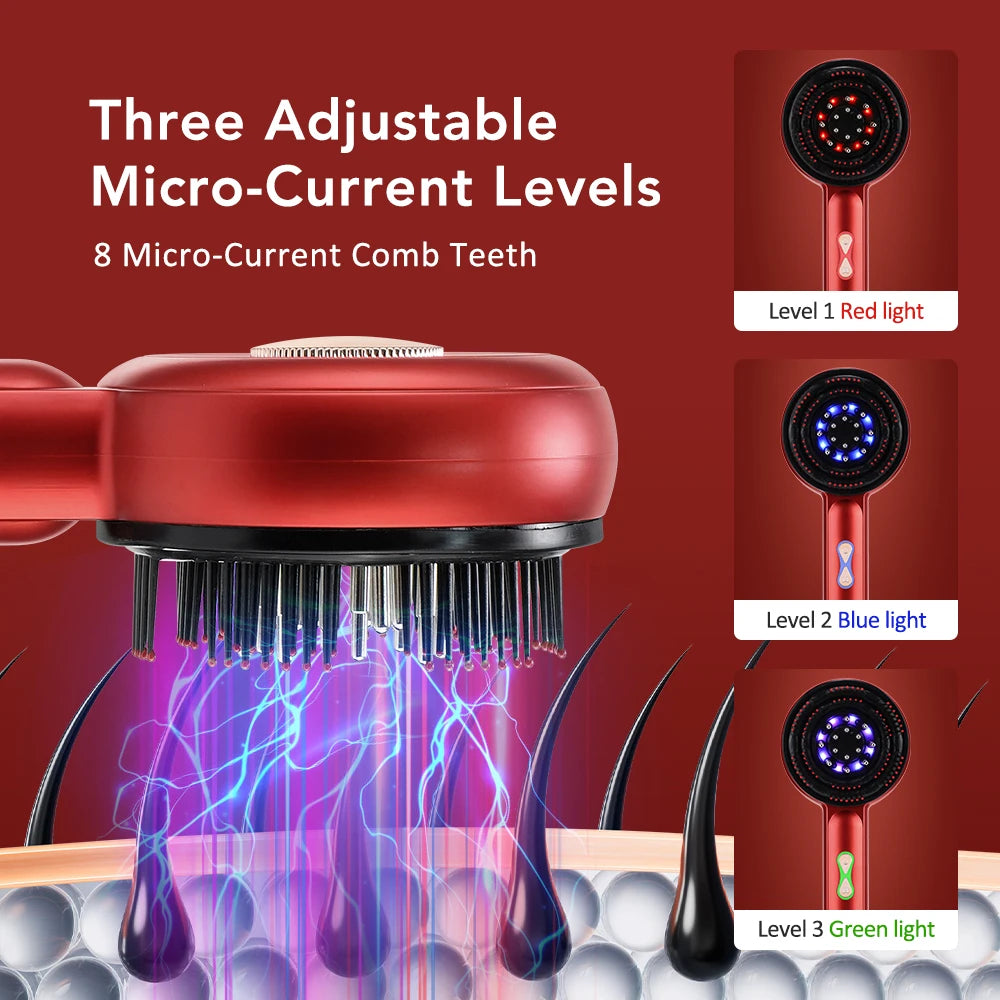 Electric Scalp Massage Comb with Red Light – Hair Growth Brush
