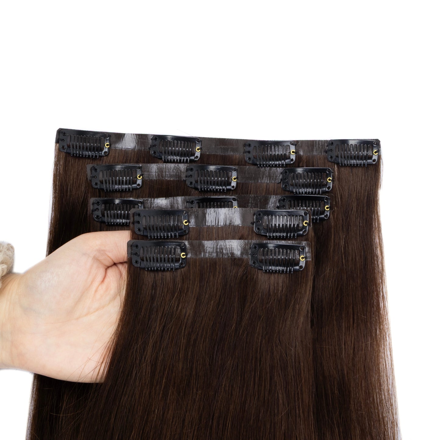Invisible Seamless PU Clip In Human Hair Extension Tape Weft Clip in Extensions 7Pcs/set 12-24inch 100G 120G Clip on Hair