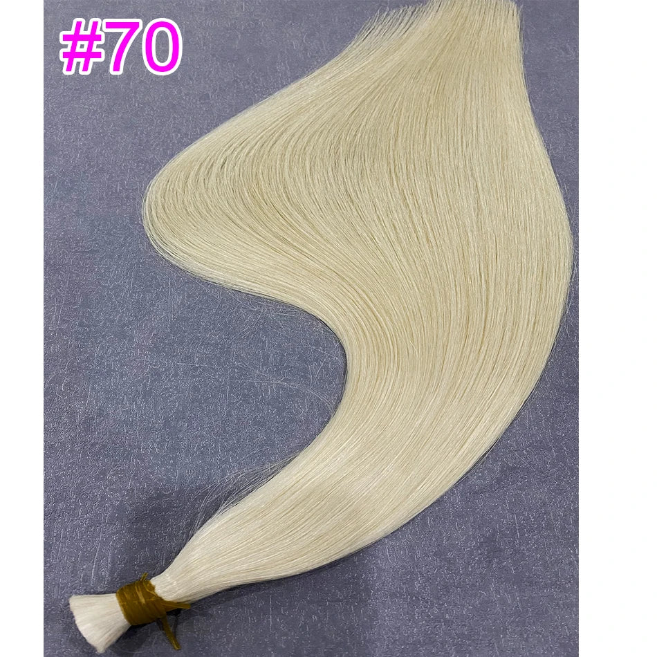 Shinehair Wholesale Straight Human Hair Bulk 100% Real Human Hair Extensions Highlight 16A Natural Black Hair Bundle Blonde 613