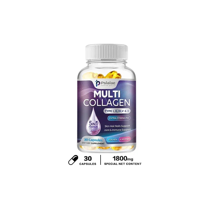 Multi Collagen Complex Capsules – Types I II III V X | Hair Skin Nails