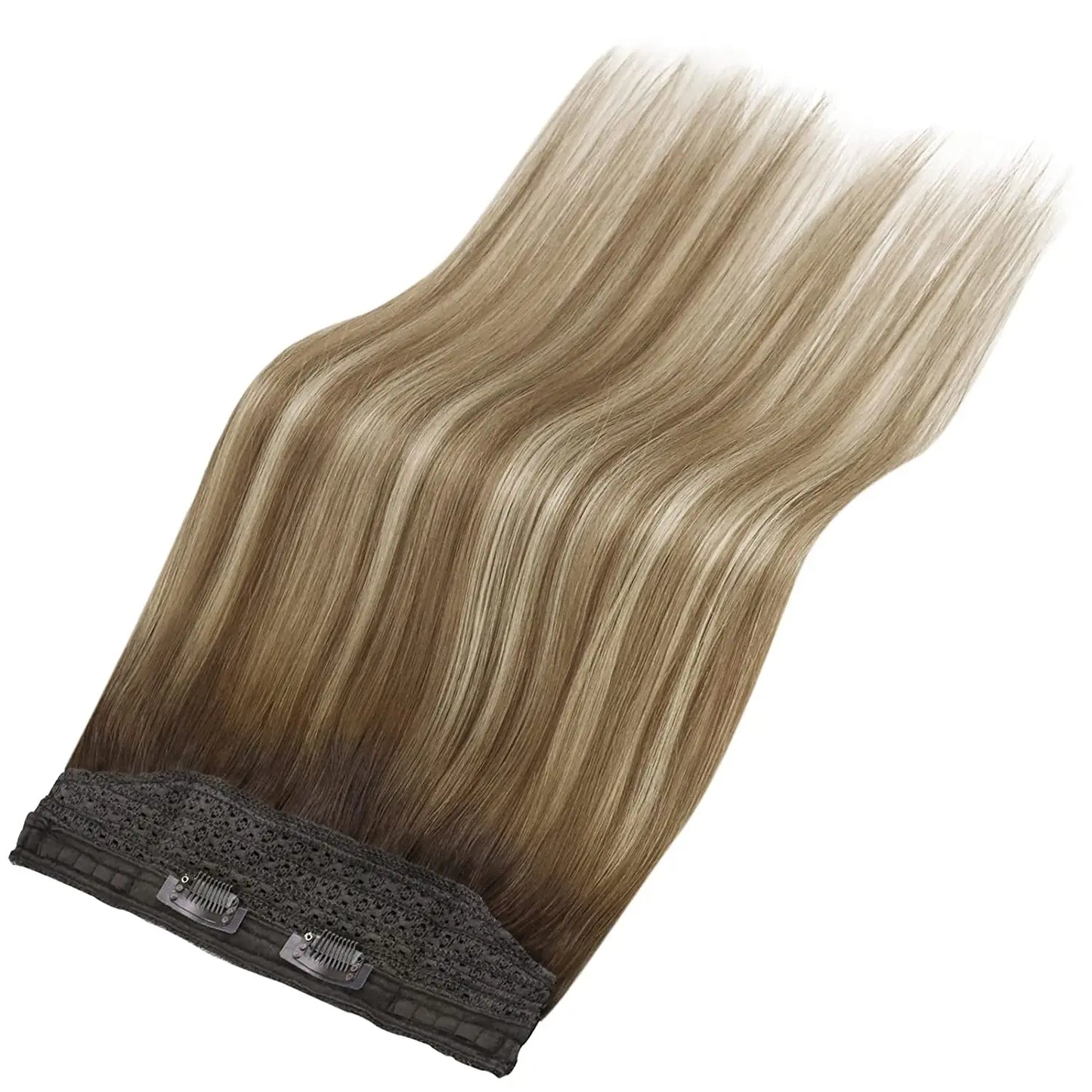 Invisible Wire Weft Hair Extensions Blonde Remy – One Piece Clips