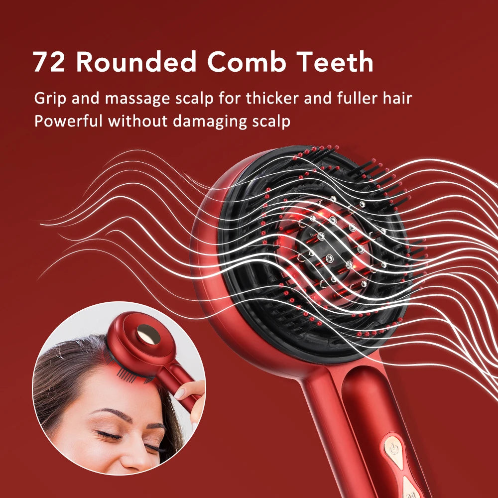 Electric Scalp Massage Comb with Red Light – Hair Growth Brush