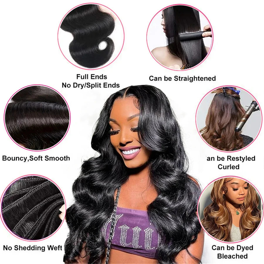 Body Wave Brazilian Hair Bundles – 100% Human Hair