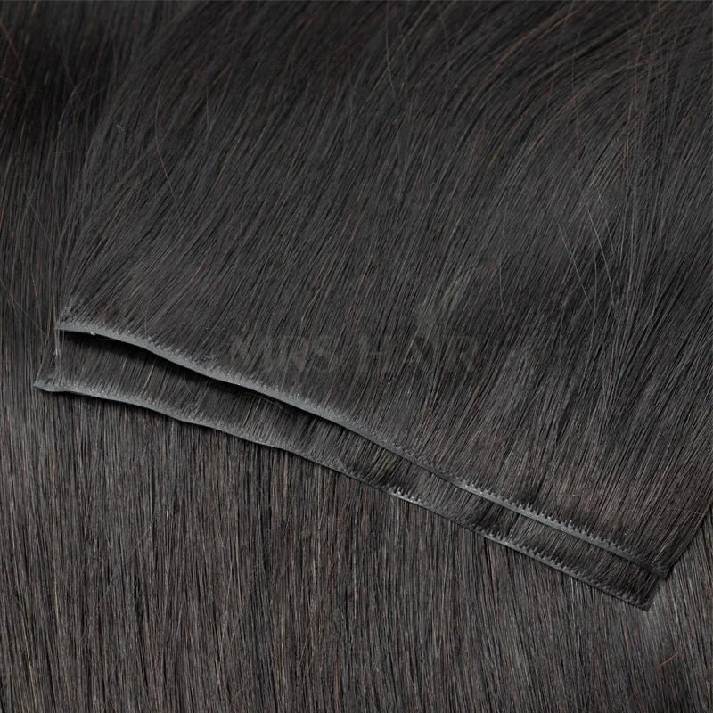 Invisible Seamless PU Clip In Human Hair Extension Tape Weft Clip in Extensions 7Pcs/set 12-24inch 100G 120G Clip on Hair