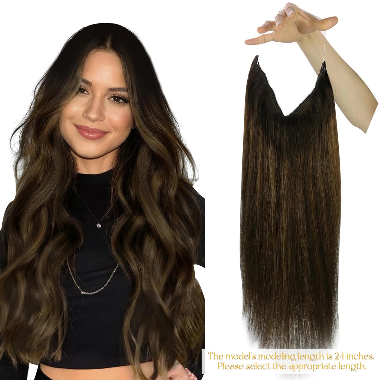 Invisible Wire Weft Hair Extensions Blonde Remy – One Piece Clips