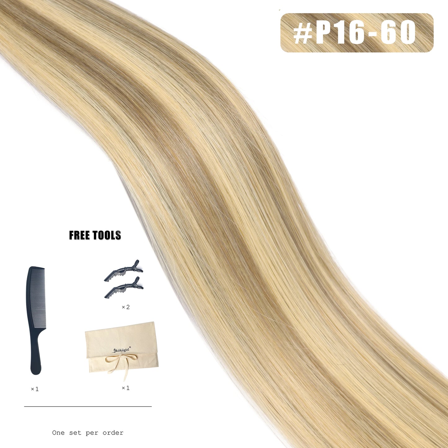 Double Drawn Genius Weft Extensions Blonde Virgin Hair 100g
