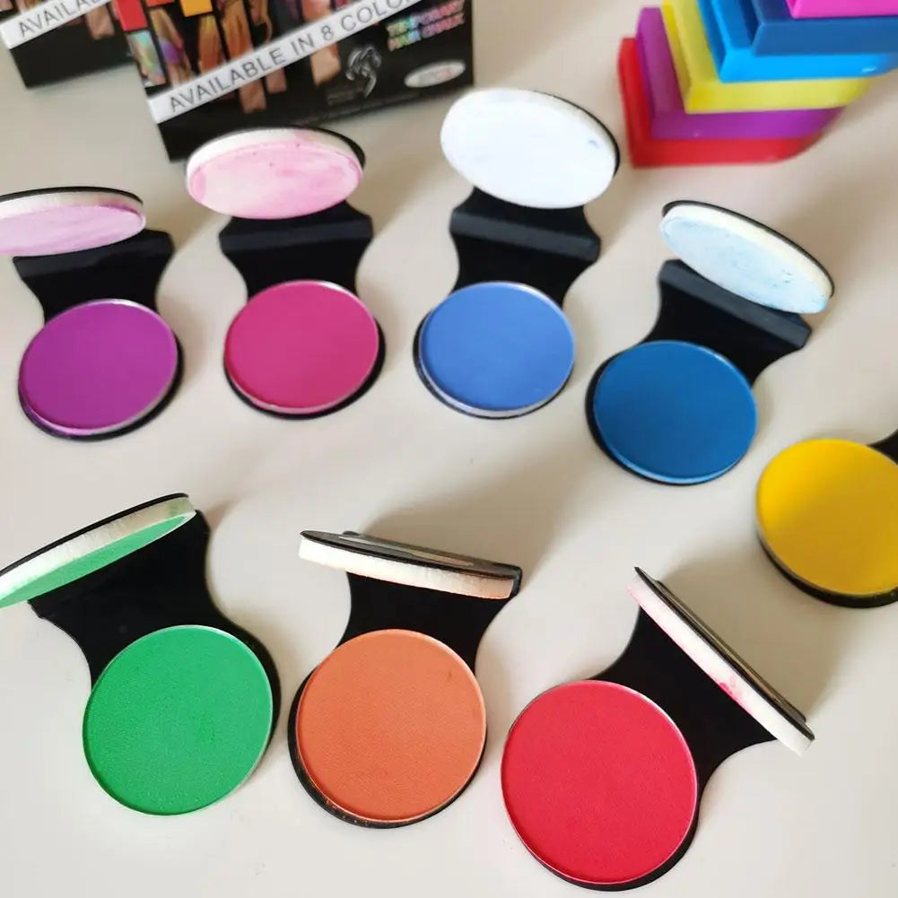 DIY Pastel Hairstyle Styling 8Pcs/Set 3g Disposable Hair Dye Powder Water Soluble Colorful Hair Chalk Powder Temporary Spray