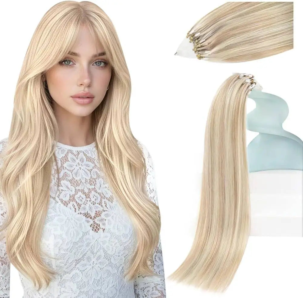 Remy Micro Ring Human Hair Extensions – No Heat, No Damage, 1g Strands