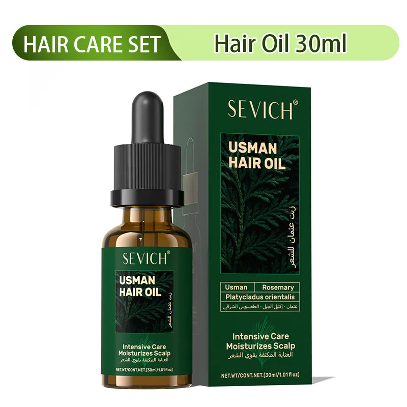 Anti Hair Loss Serum Set Hair Growth Essential Oil Usman Hair Regrowth Shampoo Soap Hair Care Thickening Oil Spray For Men Women