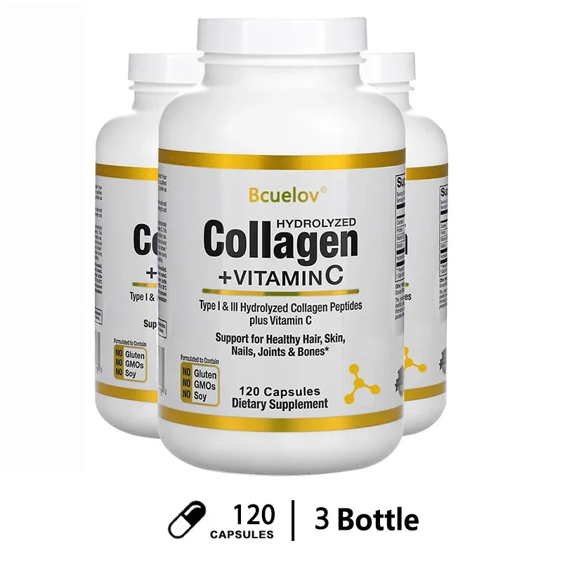 Bcuelov Hydrolyzed Collagen Peptides – Hair Skin Nails Support