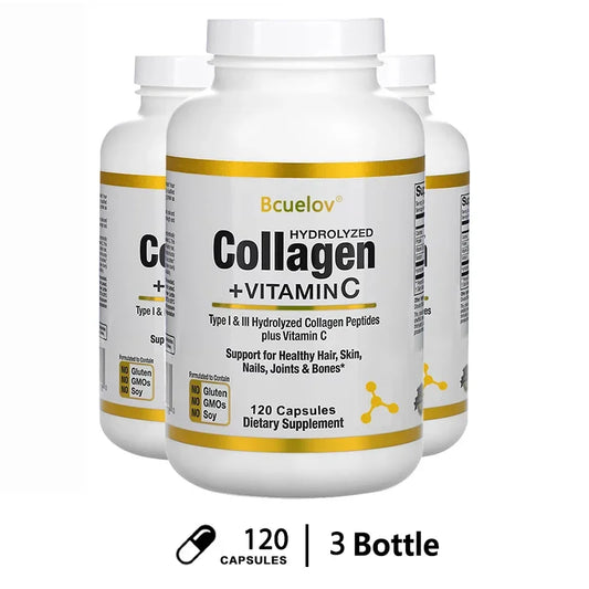 Bcuelov Hydrolyzed Collagen Peptides – Hair Skin Nails Support