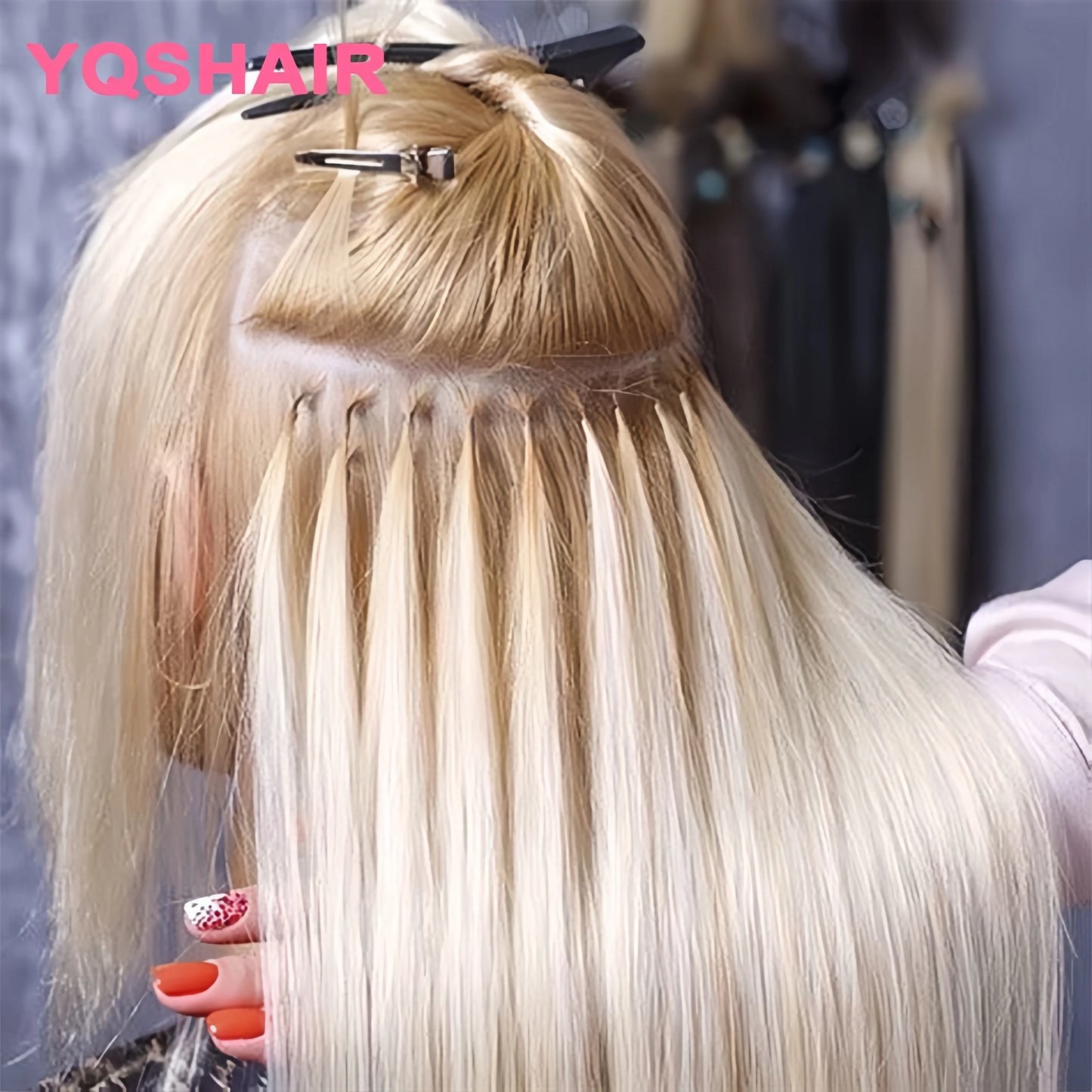 Straight I Tip Hair Extensions Natural Real Human Hair clip-in and tape-in   hair extensions Fusion Extensions Keratin Capsule