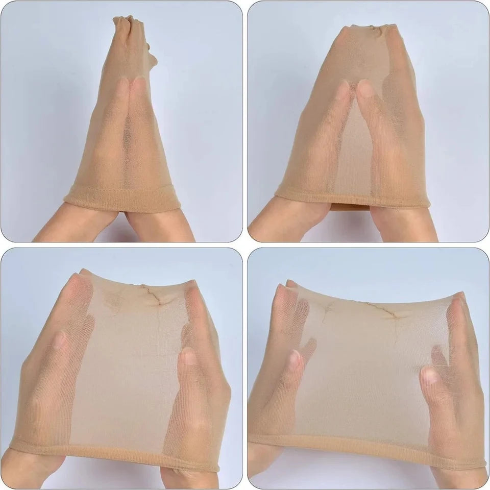New Stocking Cap For Wigs 2Pcs Cheap Hair Net For Wigs Bald Cap Beige Brown Black Nylon Stocking Wig Cap Stretchy Hair Cap