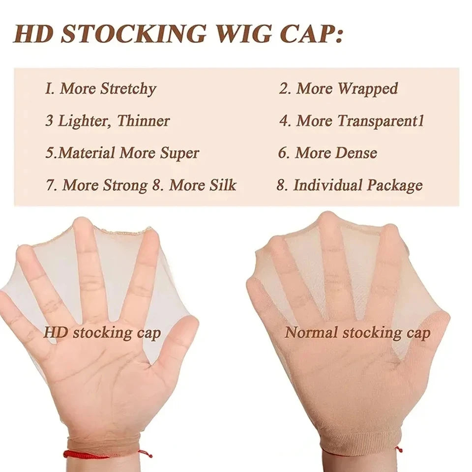 New Stocking Cap For Wigs 2Pcs Cheap Hair Net For Wigs Bald Cap Beige Brown Black Nylon Stocking Wig Cap Stretchy Hair Cap