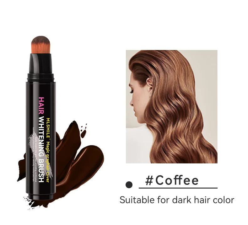 Hair Dye Pen Hair Root Touch Up Black Brown Hair Color Stick Disposable Hair Dye Cream Brush Easy To Carry Magic Stick