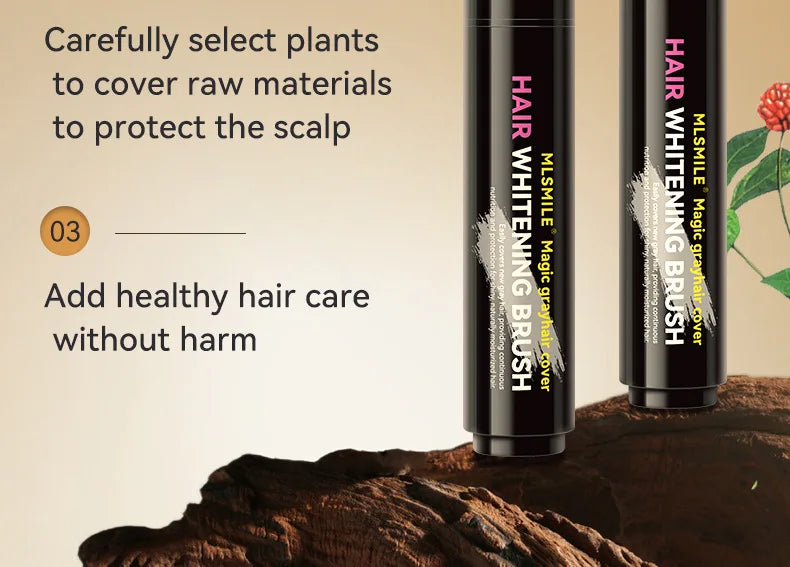 Hair Dye Pen Hair Root Touch Up Black Brown Hair Color Stick Disposable Hair Dye Cream Brush Easy To Carry Magic Stick