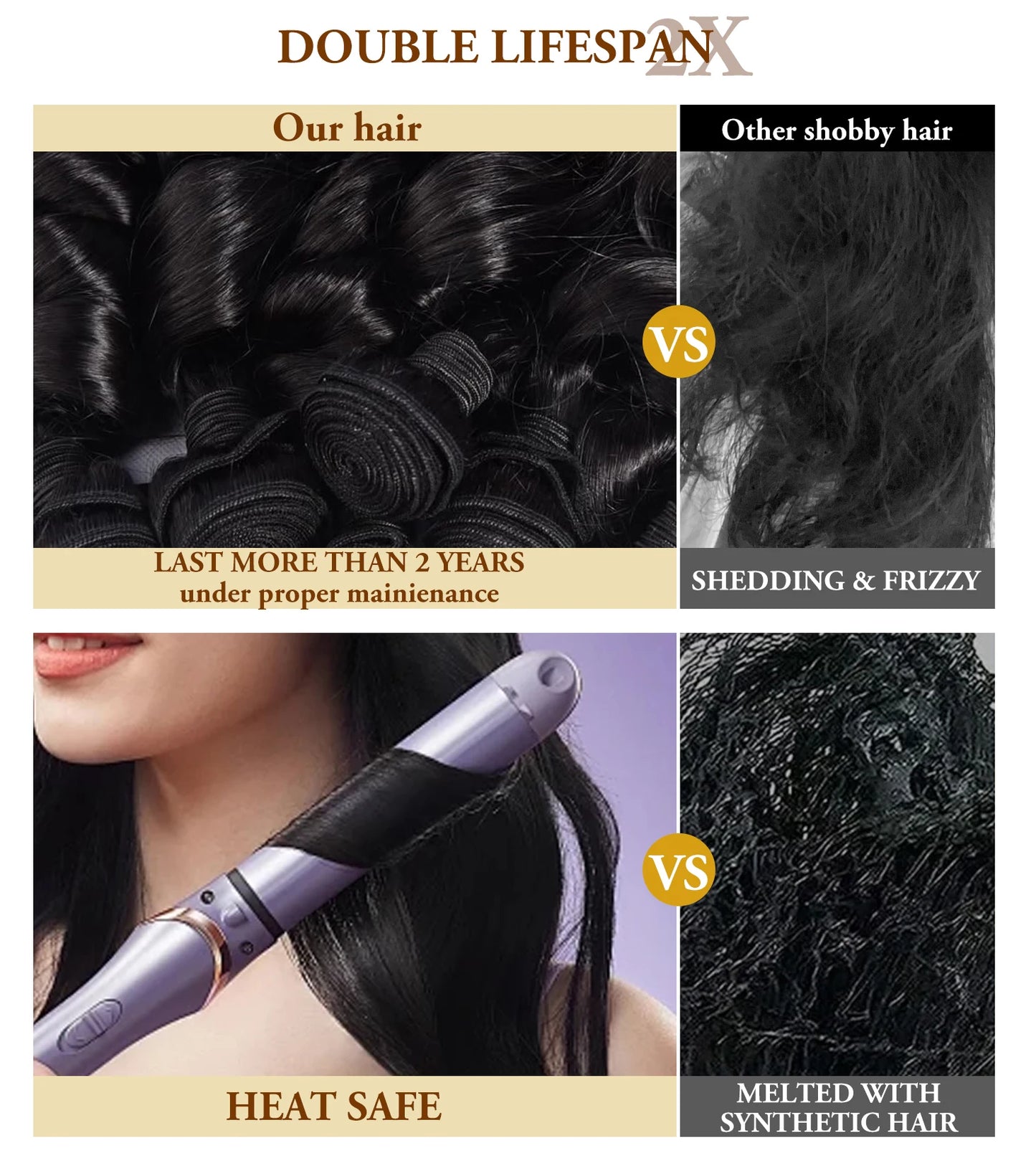 Brazilian Loose Wave Raw Human Hair Bundles