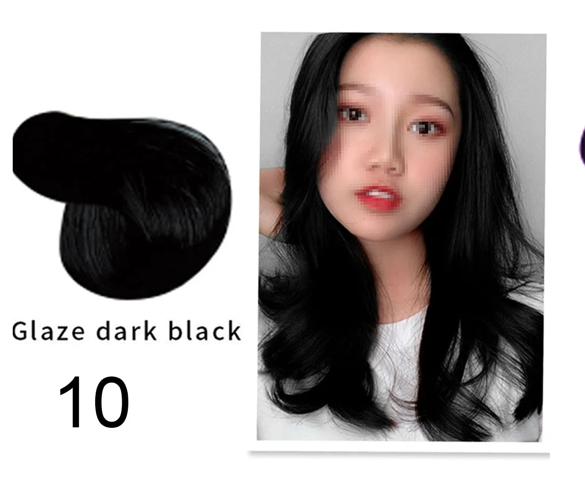 Mokeru Natural Organic Brown Hair Color Permanent Hair Coloring Shampoo Long Lasting Hair Dye Shampoo For Women Professional Dye