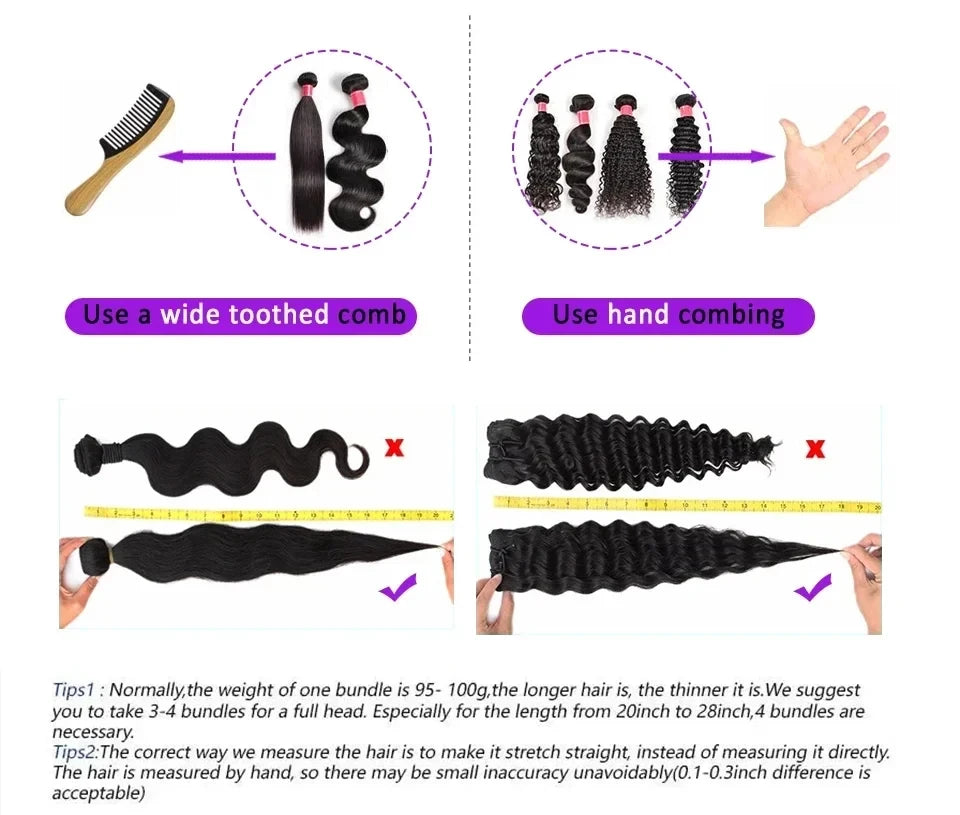 30 40 Inch Loose Wave Bundles 3 4 5Pcs Raw Virgin Unprocessed Human Hair Brazilian Loose Deep Wave Human Hair Bundles Extensions