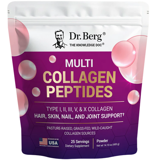 Dr. Berg Multi Collagen Peptides Powder 15.5g Grass-Fed 25 Servings