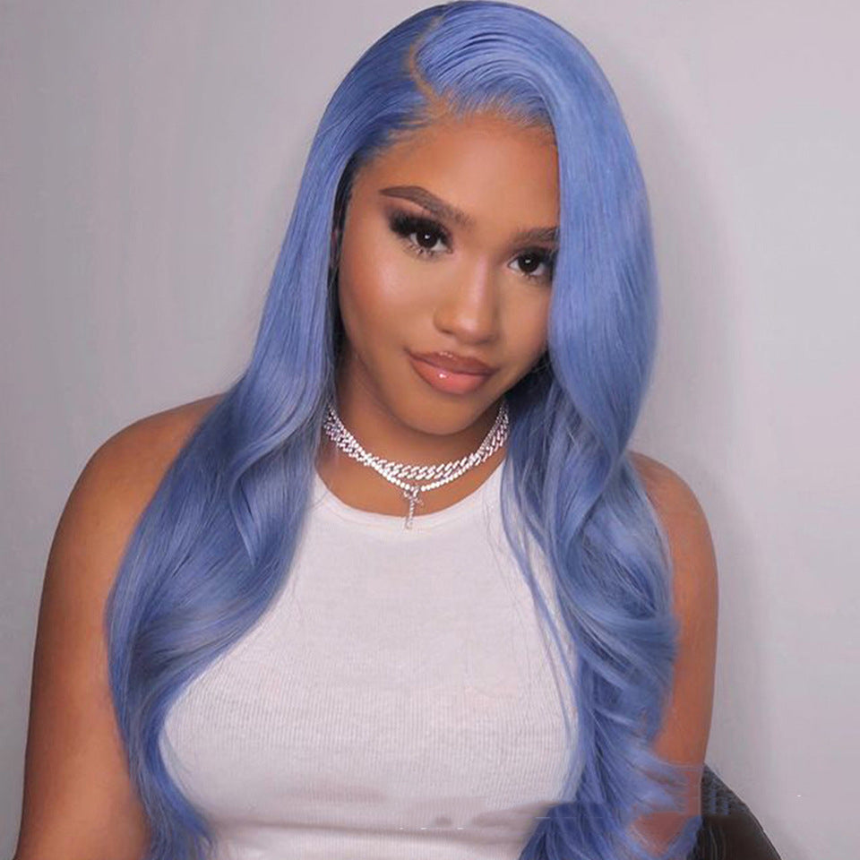 Body wave lace front wig in 100% human hair with 13x4 HD lace showing natural hairline on a model