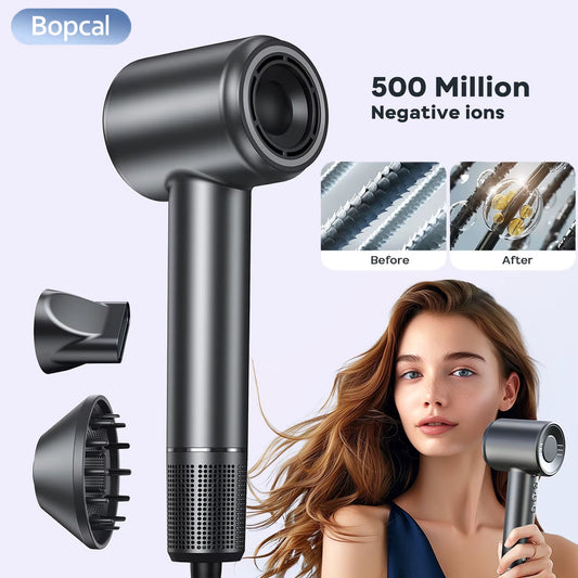 Bopcal Electric High Speed Hair Dryer 120000 RPM Brushless Negative Ion Blow Dryer