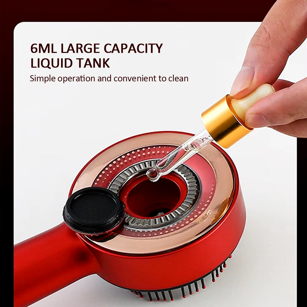 Electric Vibration Massage Comb Red Light Therapy Hair Growth Massage Scalp Brush anti Hair Loss Liquid Oil Applicator Hair Care