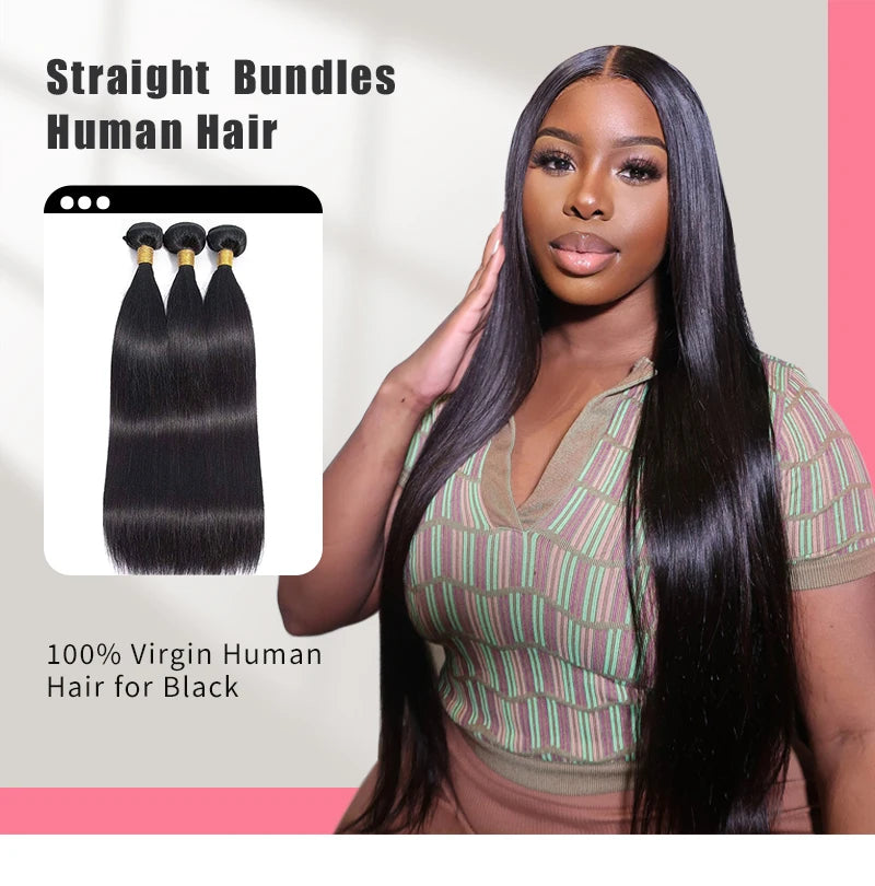 Long-length Remy Hair bundles from 14 to 30 inches for sleek styling